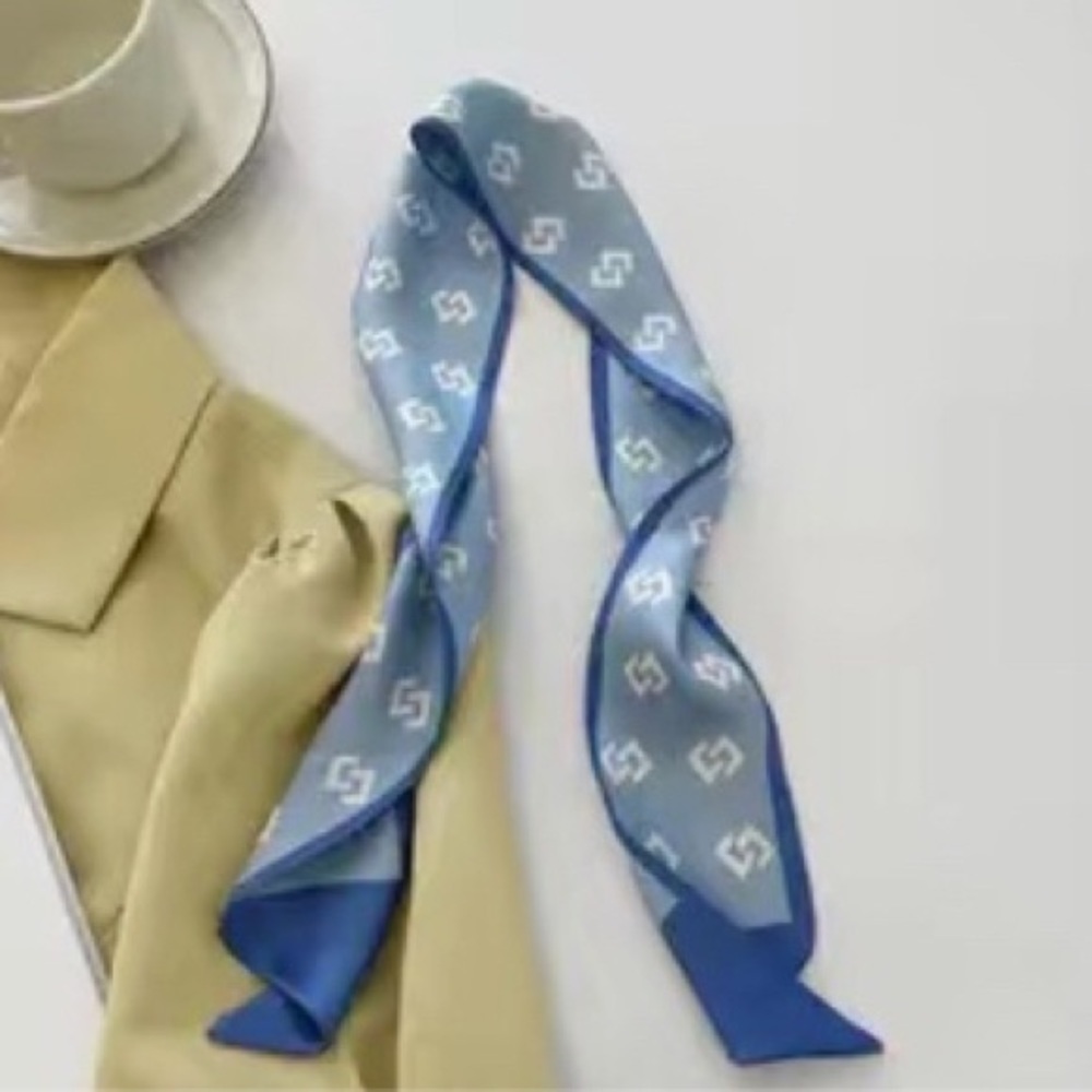 Trendy Printed Skinny Scarf Long Ribbon Twilly